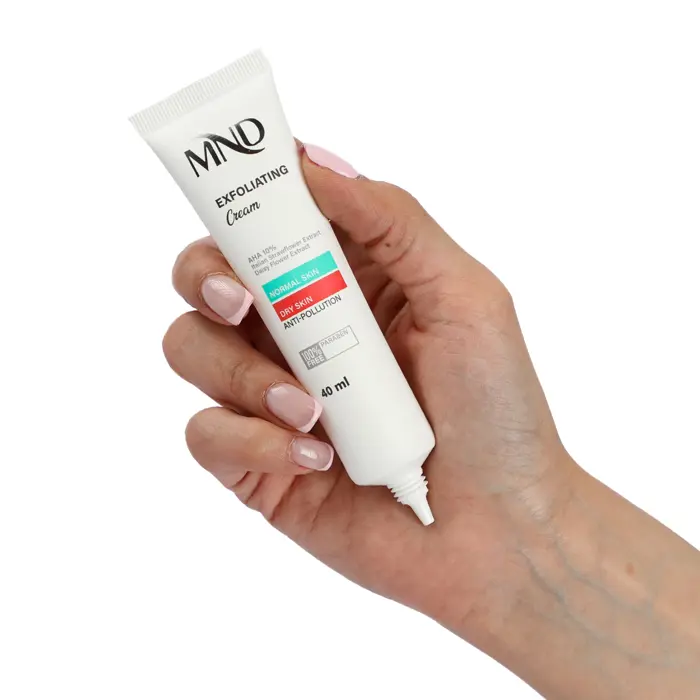 کرم لایه بردار حاوی 10% آلفاهیدروکسی اسیدMND  مناسب پوست معمولی و خشک