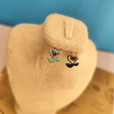 گوشواره میخی روگوشی پروانه و دو قو